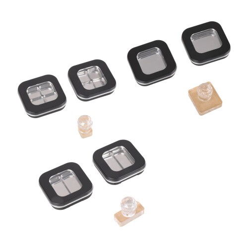2 Pack Magnetic Small Powder Case with Press Stamp-No. 2 1