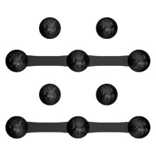 6 Piece Air Fryers Magnets Powerful Magnetic Silicone-Black