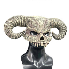 Realistische Oxhorn-Latexmaske Horror Ochsenhorn-Maskenmaske Halloween-Cosplay-Kostüm Totenkopfmasken Erwachsenenrequisiten