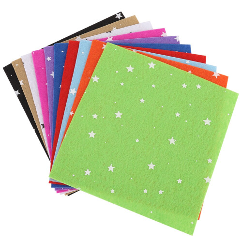 10Pcs Color Star Pattern Non-woven Sheets 30x30cm 1