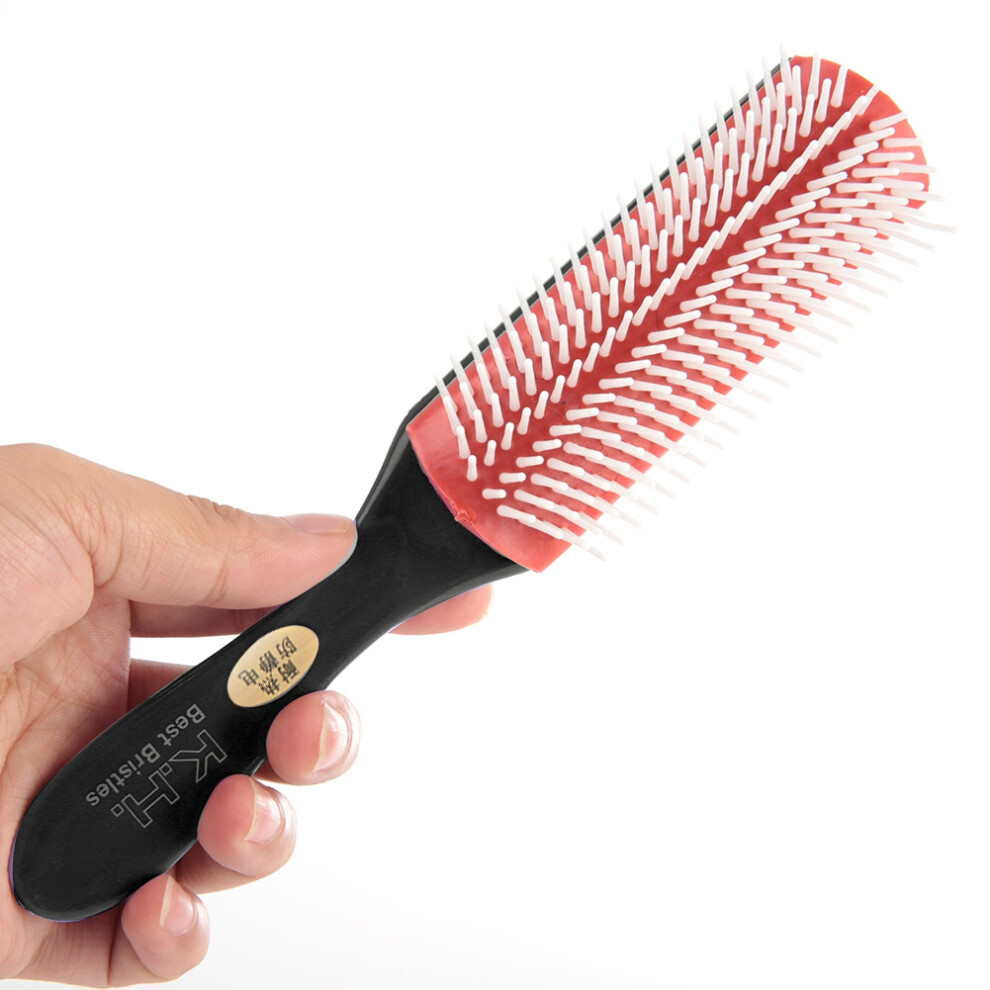 Black Nine-Row Scalp Massage Comb