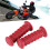Motorcycle Rubber Handlebar Grips Universal Red 4