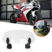 Universal Motorcycle Adjustable Clear Windscreen 280mm x 105mm