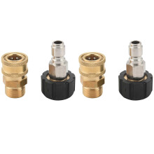 4X M22 15mm Quick Connect Adapter Set, 5000 Psi Pressure Washer Kit