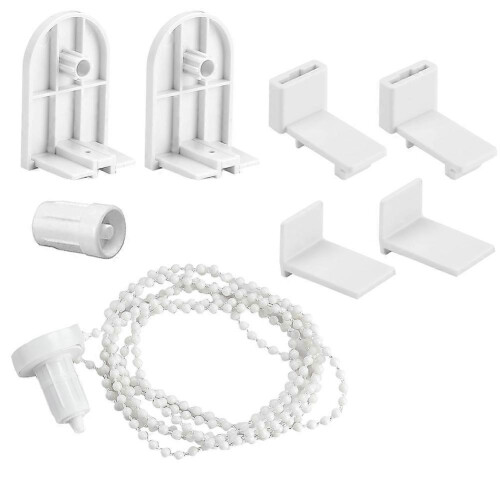 No-Drill 17mm Roller Blind Holder, Double Clamp & Chain Hoist
