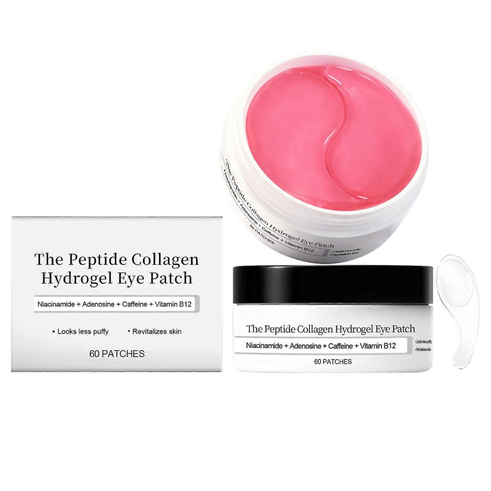 Dark 60Pcs Peptide Collagen Eye Mask, Anti-Aging Hydrogel Patch For Puffy Eyes & Circles