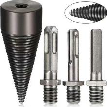 Taper Splitter Set: 32/42/50mm Drill Bits for Wood & Metal, Heavy Duty Square/Round/Hex Shank