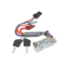 Cerradura del interruptor de encendido para Peugeot 306 1993-2002 con 2 llaves, 6 pines, color plata.