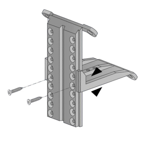 Sloping Ceiling Adapter Brackets for Sloped Wardrobe/Fascia Boards (Pair) 1