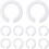 100 Pcs E27 to E14 Lamp Shade Reducer Ring, 42mm to 29mm Plastic Converter 1