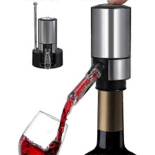 Aireador y dispensador de vino eléctrico recargable, decantador inteligente de un solo toque con base de almacenamiento.