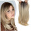 Gradient Blonde Hair Topper with Bangs - Clip-in Volume Boost 1