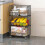 3-Tier Stackable Wire Basket Cart with Wheels for Kitchen Storage 1