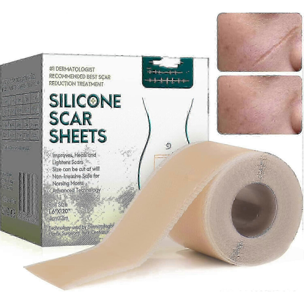 Silicone Scar Tape 4cm x 3m for Surgery, C-Section, Keloids & Burns