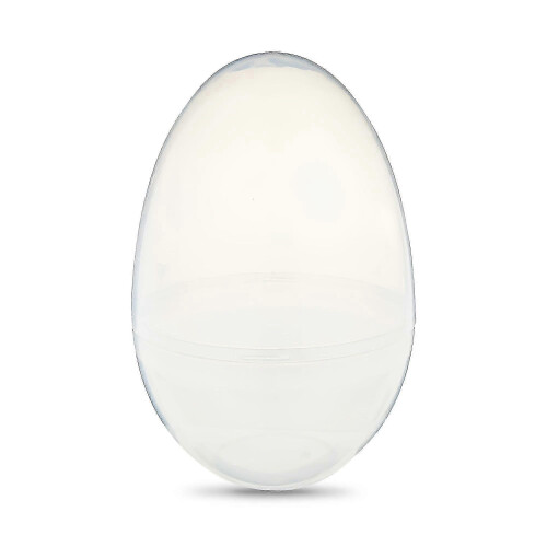 12" Jumbo Clear Plastic Easter Egg, Large Fillable Durable Holiday Decor