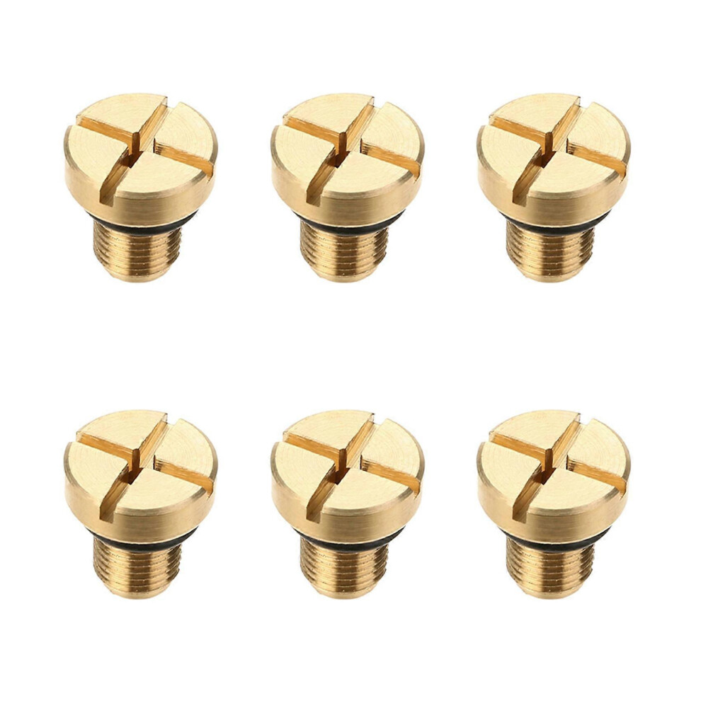 6X Radiator Overflow Coolant Expansion Tank Bleeder Screw For Bmw E36 E39 E46 Gold 6263600127322