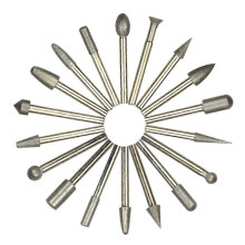 20Pcs Diamond Burs Set for Glass Metal Gemstone Grinding Polishing