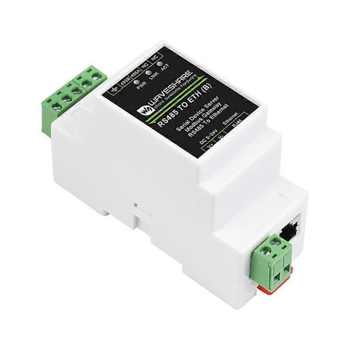 Modulo server Waveshare da RS485 a Ethernet TCP/IP con porta seriale.