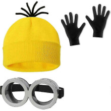 Set costume di Halloween dei Minions 2026 con occhiali, berretto e guanti