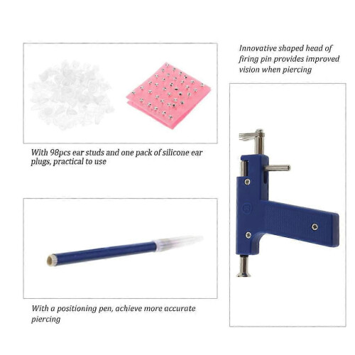 Kit per piercing a orecchie, naso e ombelico con perni 1
