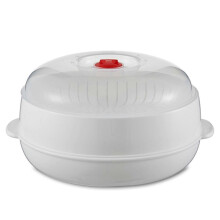 Microwave Steamer with Lid - BPA-Free, Quick & Healthy Meals, Single Layer 21 Edition 1210