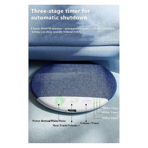 Mini Bluetooth Speaker with Nature Sounds, White Noise, Bone Conduction, Ultra-Thin, Timer 1