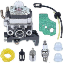 Carburetor Kit for Honda GX25 GX35 FG110 HHT35 HHT25 Engine, ADEFOL Carburetor + Gasket + Filter + Fuel Line + Air Filter + Spark Plug + Bulb