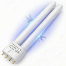 Bombilla de repuesto para matainsectos eléctricos de 18 W, UV de 365 nm, base 2G11, larga vida útil de 5000 horas.