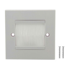 Brush Wall Plate Port Insert Cover Single Gang Bristles Outlet Mount Panel