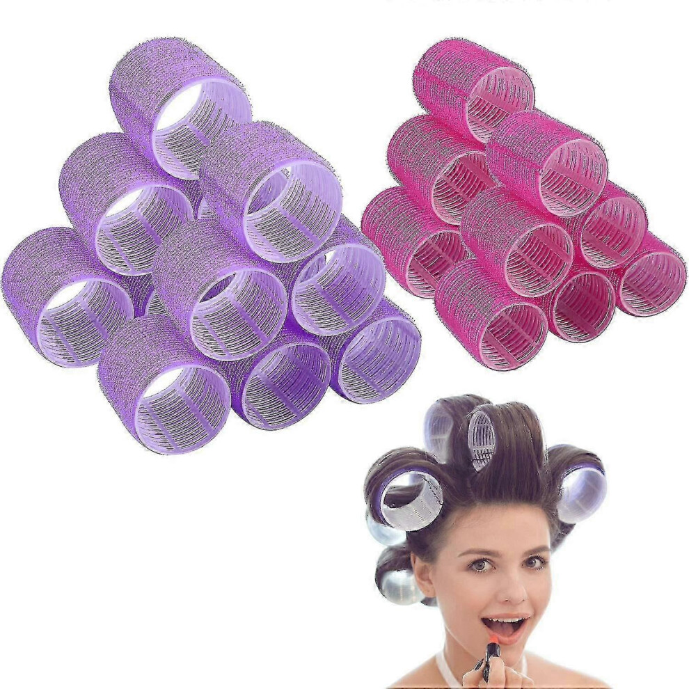 Jumbo Self-Grip Hair Rollers Salon Set
