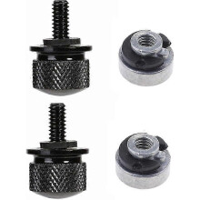 Set di dadi e bulloni per sella moto Harley Davidson, composto da 2 bulloni in alluminio e 2 rondelle con anello a C.