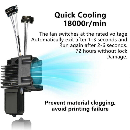 Upgraded Hotend Kit for Bambu Lab P1P/P1S with Fan 2.0 & Nozzle 2