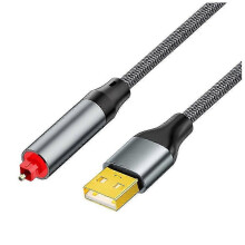 USB to Fiber Optic Audio Cable, TV to Sound Card Adapter