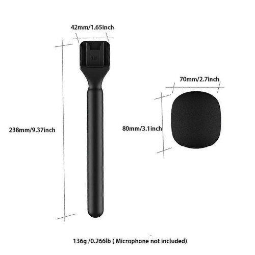 2Pack DJI Mic 1/2 Handheld Adapter for Rode Wireless Go/GoII/Relacart Transmitter 2