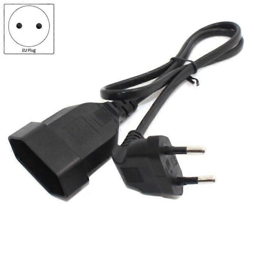 90-Winkel-PC-Stromverlängerungskabel, Stecker auf Buchse, 0,3 m 2