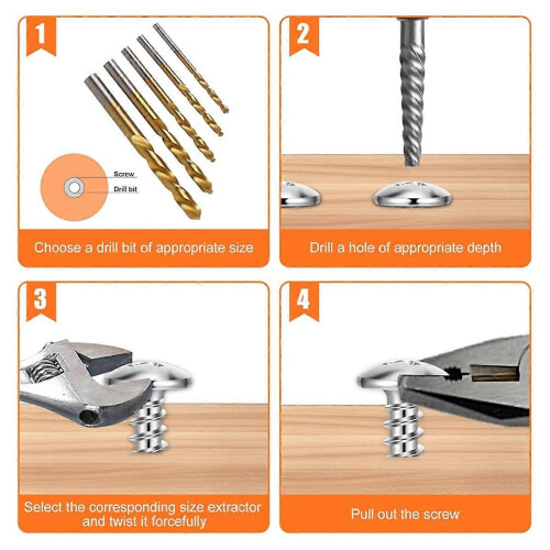 10-Piece Screw Extractor Set: Remove Stripped Screws & Broken Bolts 1