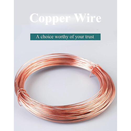 1mm Solid Copper Wire for Jewelry, Crafts, Electrical, 1m High Conductivity 2