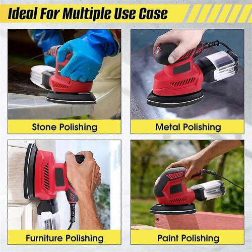 5-Pack Triangle Sanding Pads with Hook & Loop, 5-Hole Foam Interface 2