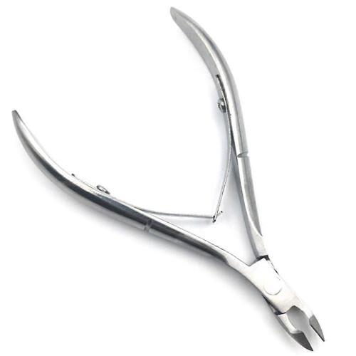Precision 5mm Tip Stainless Steel Cuticle Nipper & Pusher Set Silver 1