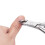 Precision 5mm Tip Stainless Steel Cuticle Nipper & Pusher Set Silver 3