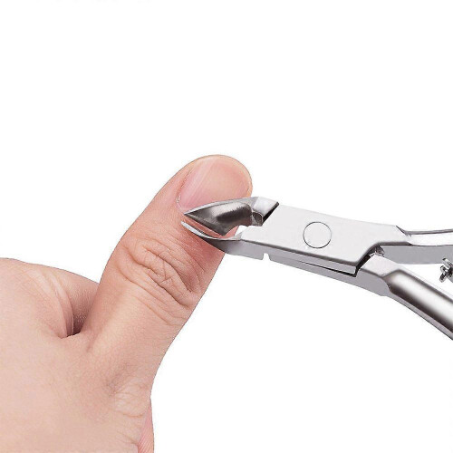 Precision 5mm Tip Stainless Steel Cuticle Nipper & Pusher Set Silver 2