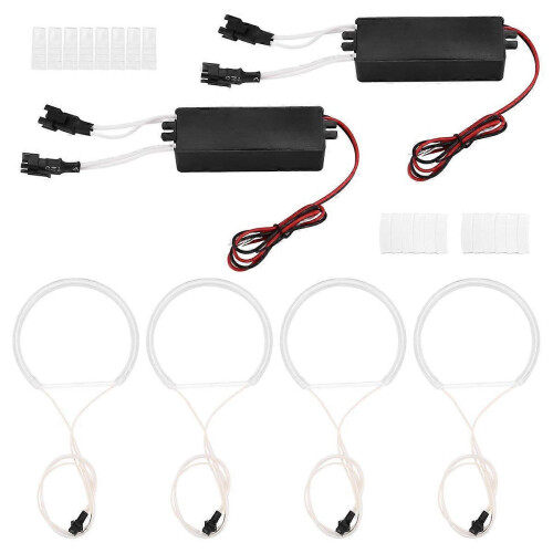 Kit de 4 luces LED blancas CCFL tipo aro halo con intermitentes DRL para BMW E36 E46 E39 E38 2