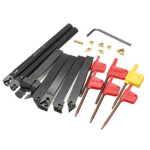 Popular 7-piece lathe tool set: 7 tool holders + 7 cutting inserts 2