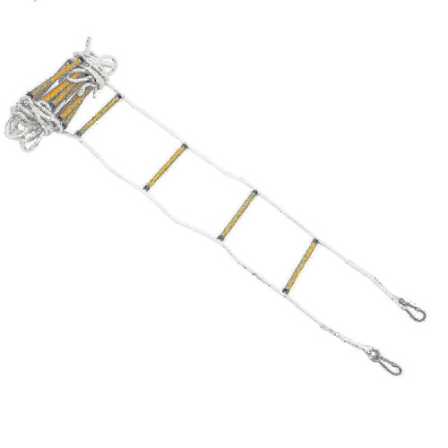 7.5m Fire Escape Ladder with 2 Hooks 2