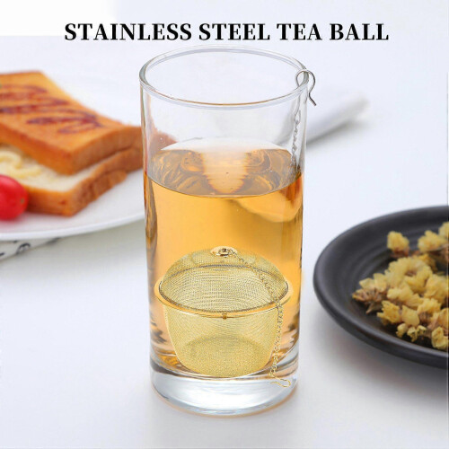 Extra Stainless Steel Twist Lock Mesh Tea Infuser with Chain 2