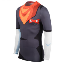 3D Cartoon Print Compression Shirt XXL, Long Sleeve, Cosplay Style
