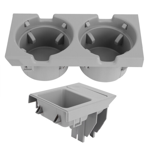 Car Center Console Coin Box Gray ABS for 3 Series 2000-2006 1
