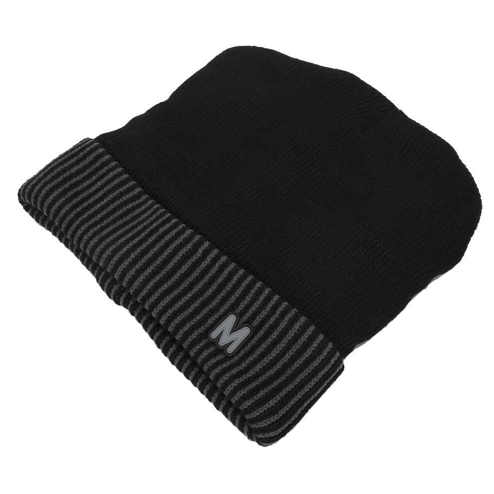 USB Rechargeable Gray Knitting Wool Heating Hat - Fast Warmth