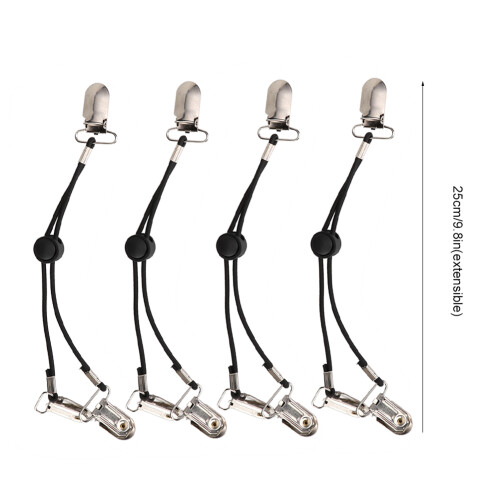 Bed Sheet Clips Adjustable 25cm/9.8in 104g Black 2