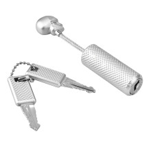 Safe Suitcase Lock Wire Rope Skull Lock Silver 8.8cm Security